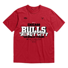 Chicago Bulls Bleacher Report x  Unisex World Tour T-Shirt sale - Red | Mitchell & Ness for sale