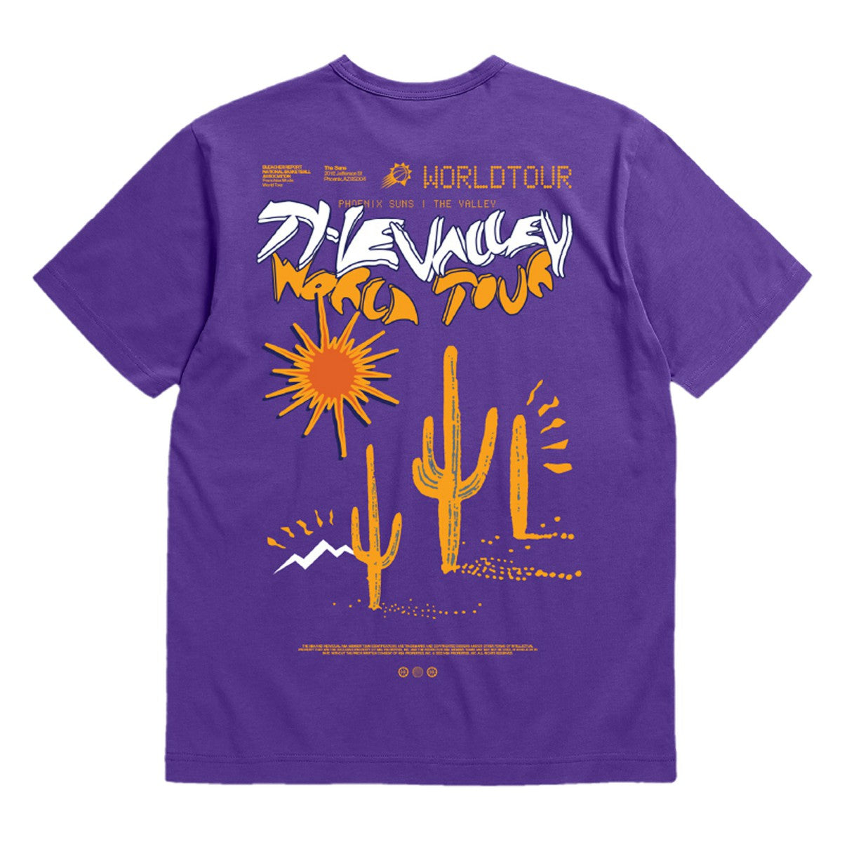 Phoenix Suns Bleacher Report x  Unisex World Tour T-Shirt - Purple | Mitchell & Ness cheap