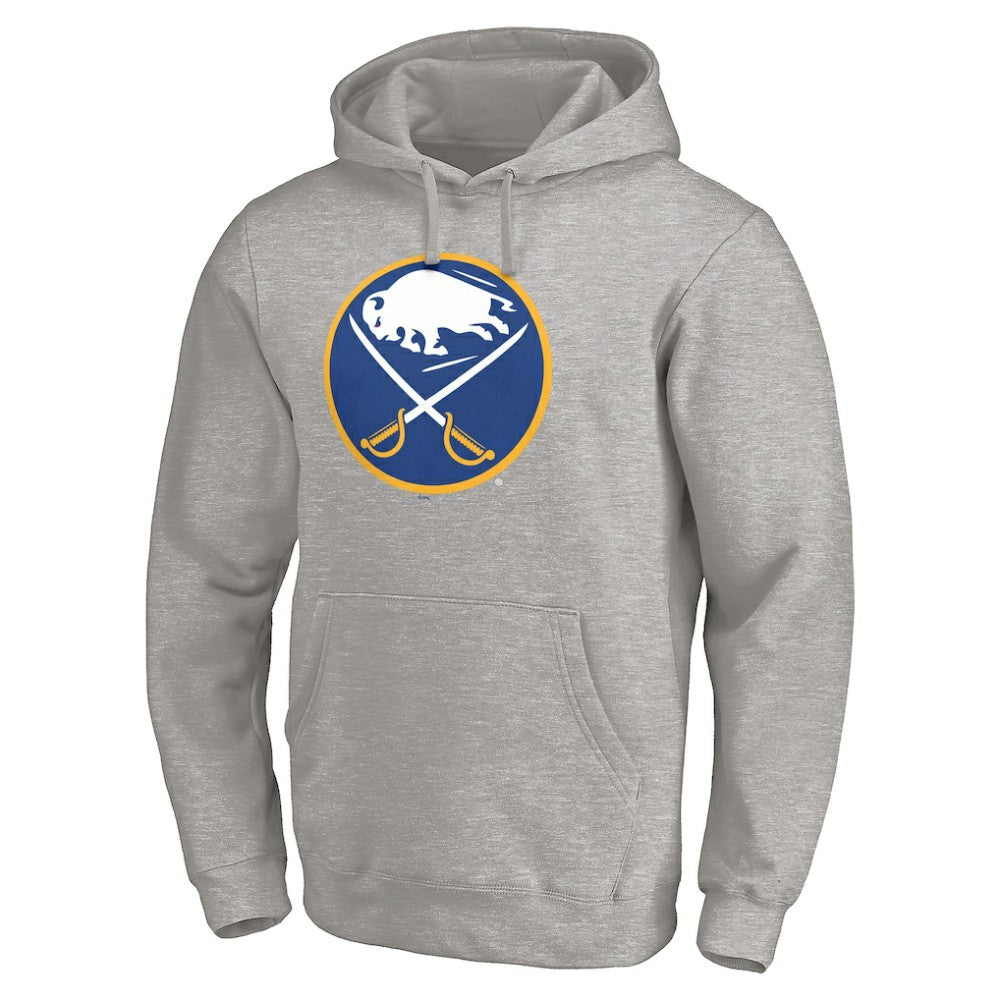 Buffalo Sabres Primary Logo Pullover Hoodie Gray
