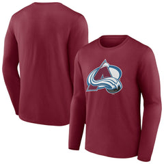 Colorado Avalanche Primary Logo Long Sleeve T-Shirt Burgundy