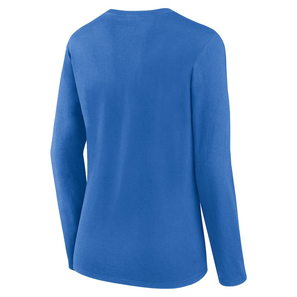 Los Angeles Chargers Women's Plus Size Foiled Play Long Sleeve T-Shirt - Powder Blue on sale