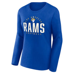 Los Angeles Rams Women's Plus Size Foiled Play Long Sleeve T-Shirt - Royal discount