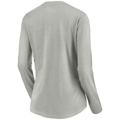 Vegas Golden Knights Women's Primary Logo V-Neck Long Sleeve T-Shirt Gray