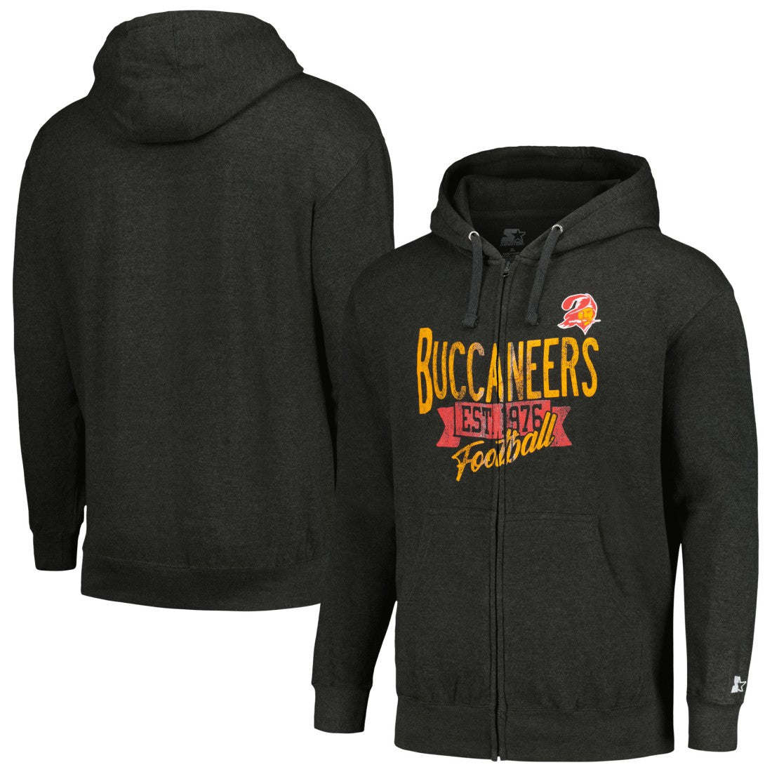 Tampa Bay Buccaneers Starter Gridiron Classics Post Season Full-Zip Hoodie - Charcoal online