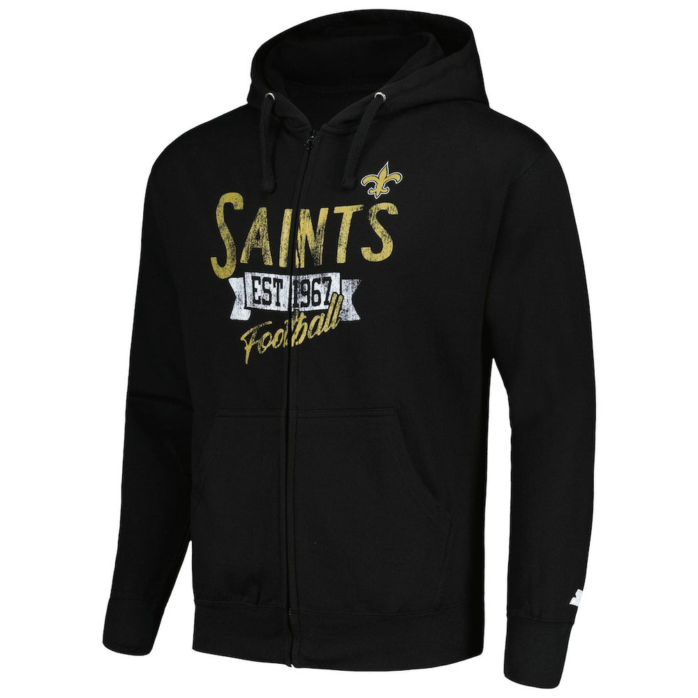 New Orleans Saints Starter Domestic Post Season Full-Zip Hoodie - Black cheap