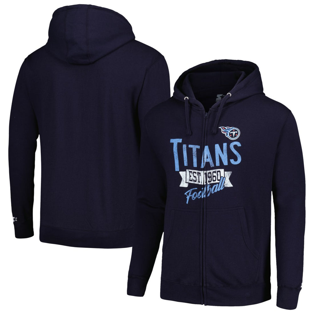 Tennessee Titans Starter Domestic Post Season Full-Zip Hoodie - Navy discount