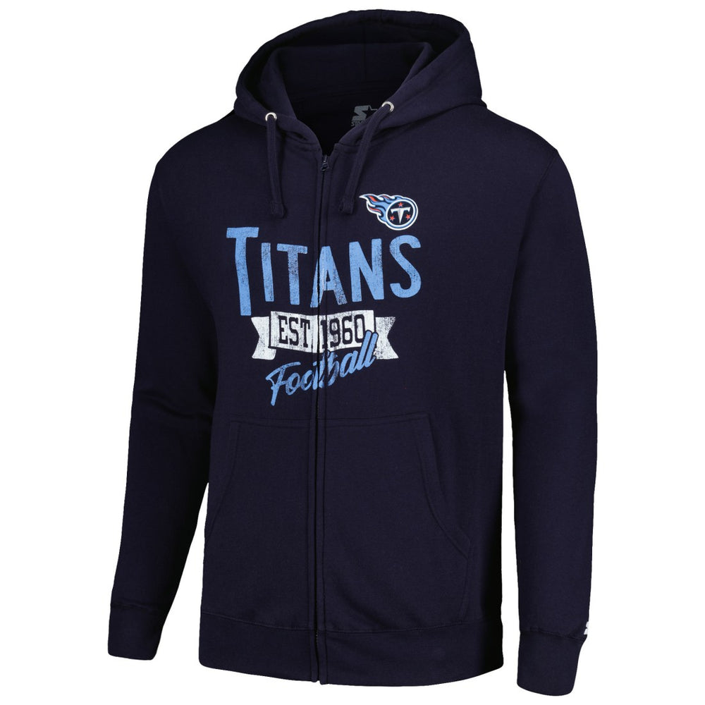 Tennessee Titans Starter Domestic Post Season Full-Zip Hoodie - Navy discount
