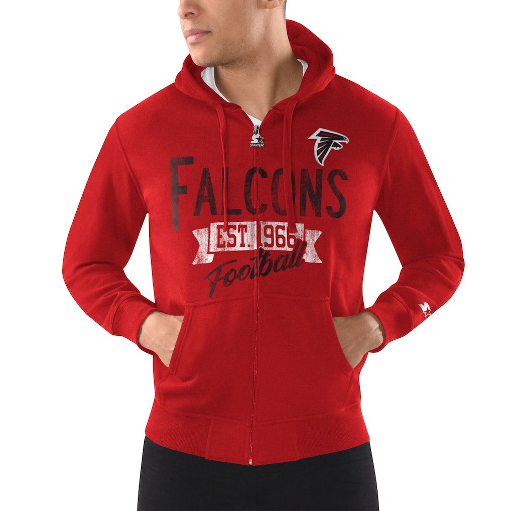 Atlanta Falcons Starter Domestic Post Season Full-Zip Hoodie - Red on sale