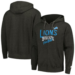 Detroit Lions Starter Domestic Post Season Full-Zip Hoodie - Charcoal discount