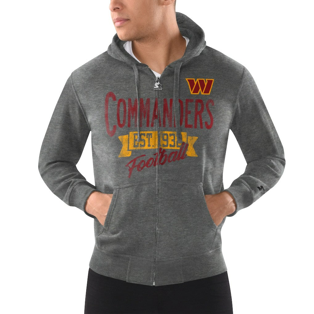 Washington Commanders Starter Domestic Post Season Full-Zip Hoodie - Charcoal outlet