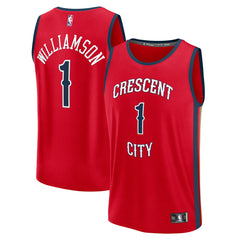 Zion Williamson New Orleans Pelicans Youth Fast Break Player Jersey - Statement Edition - Red | Fanatics for sale