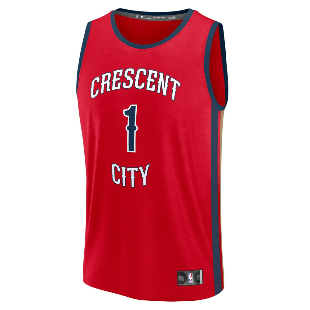 Zion Williamson New Orleans Pelicans Youth Fast Break Player Jersey - Statement Edition - Red | Fanatics for sale