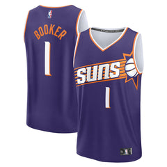 Devin Booker Phoenix Suns Fast Break Replica Jersey - Icon Edition - Purple | Fanatics on sale