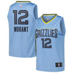 Ja Morant Memphis Grizzlies Fast Break Replica Player Jersey - Statement Edition - Light Blue | Fanatics for sale