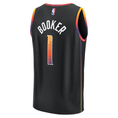 Devin Booker Phoenix Suns Fast Break Replica Player Jersey - Statement Edition - Black | Fanatics shop