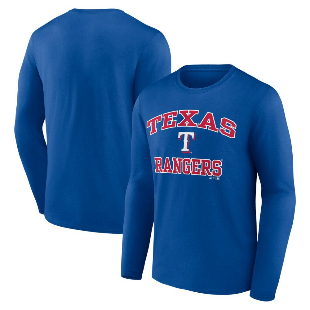 Texas Rangers Logo Athletic Heart & Soul Long Sleeve T-Shirt - Royal