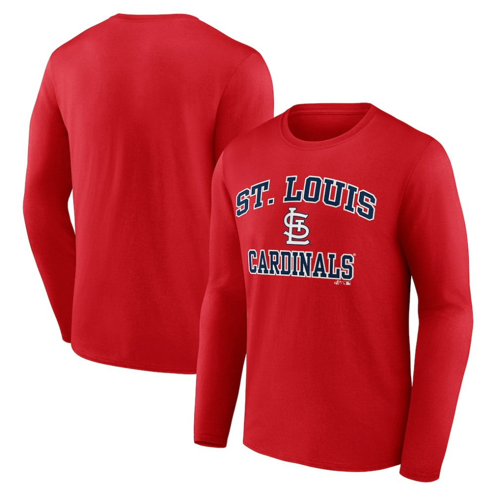 St. Louis Cardinals Logo Athletic Heart & Soul Long Sleeve T-Shirt - Red