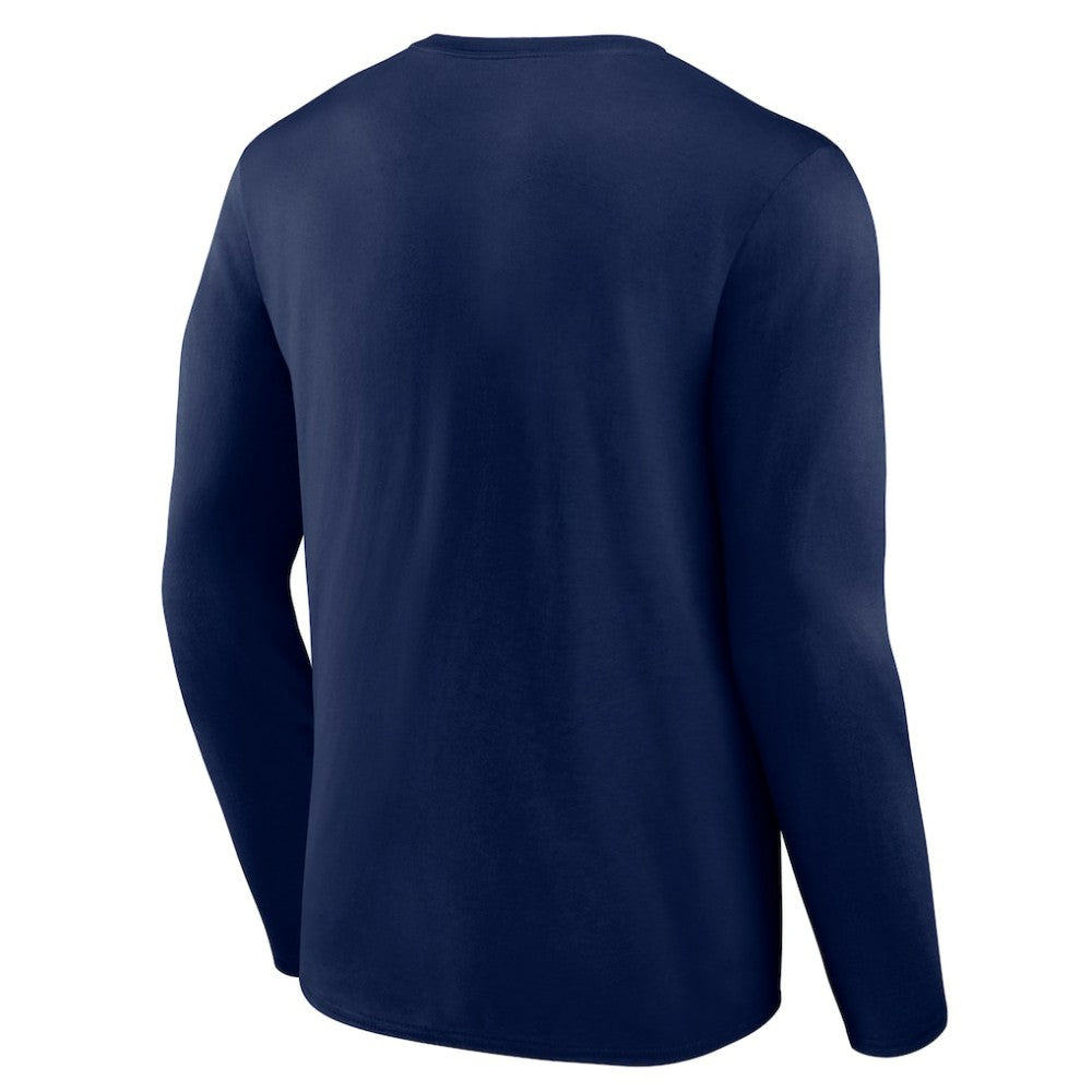 Seattle Mariners Logo Athletic Heart & Soul Long Sleeve T-Shirt - Navy