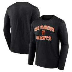 San Francisco Giants Logo Athletic Heart & Soul Long Sleeve T-Shirt - Black