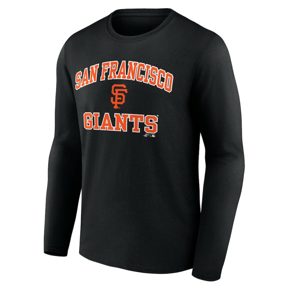 San Francisco Giants Logo Athletic Heart & Soul Long Sleeve T-Shirt - Black