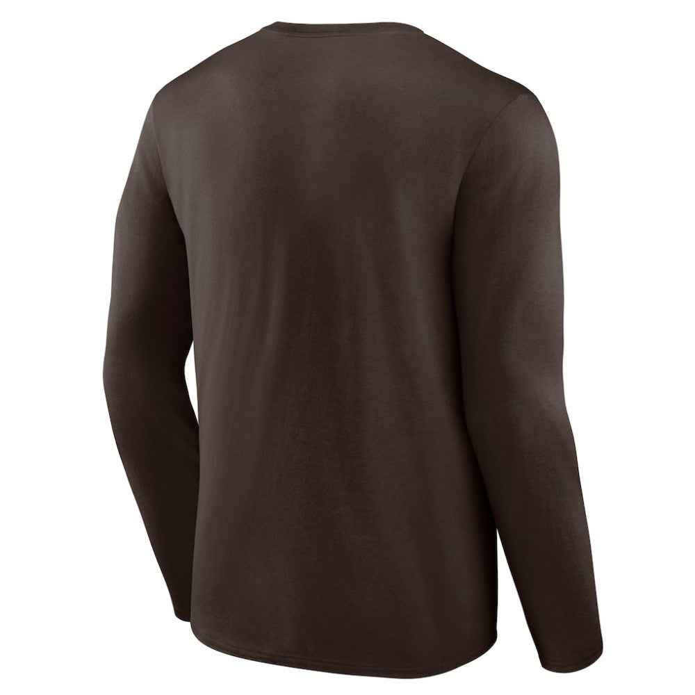 San Diego Padres Logo Athletic Heart & Soul Long Sleeve T-Shirt - Brown