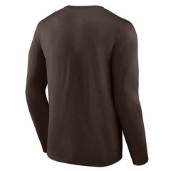 San Diego Padres Logo Athletic Heart & Soul Long Sleeve T-Shirt - Brown