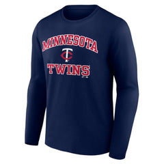 Minnesota Twins Logo Athletic Heart & Soul Long Sleeve T-Shirt - Navy