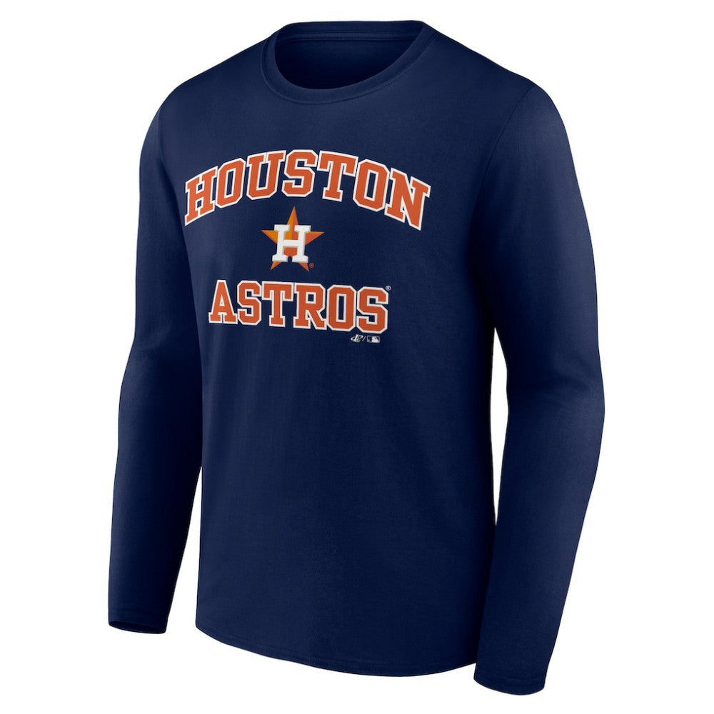 Houston Astros Logo Athletic Heart & Soul Long Sleeve T-Shirt - Navy