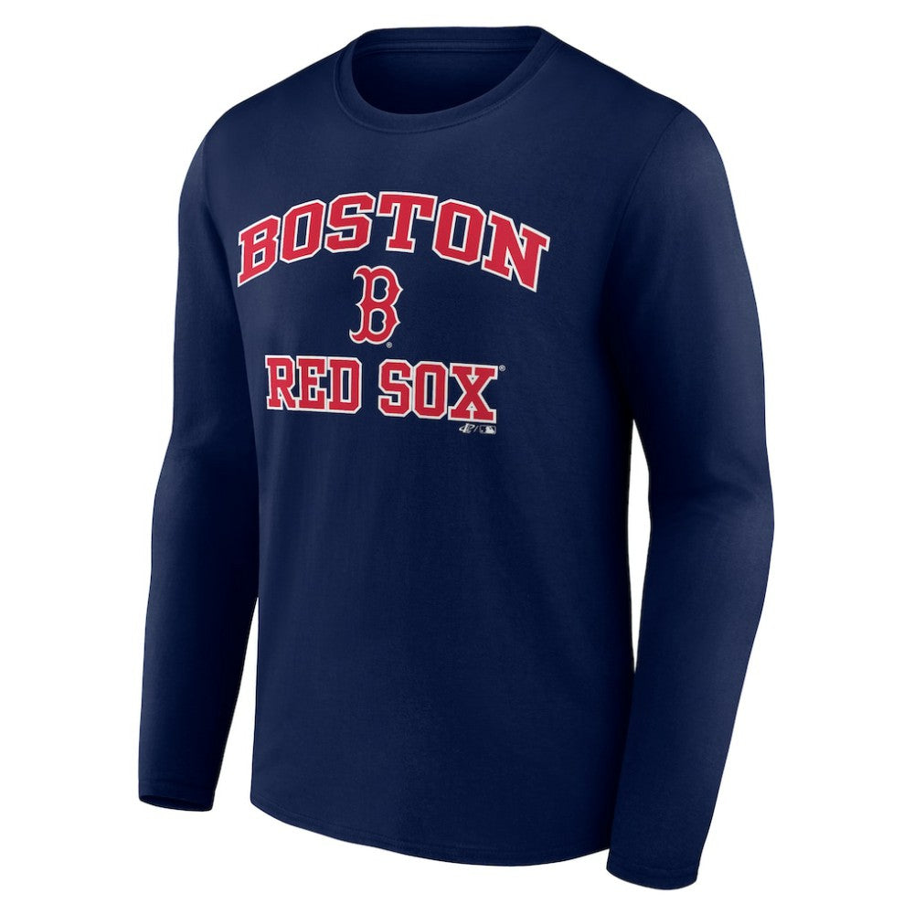 Boston Red Sox Logo Athletic Heart & Soul Long Sleeve T-Shirt - Navy