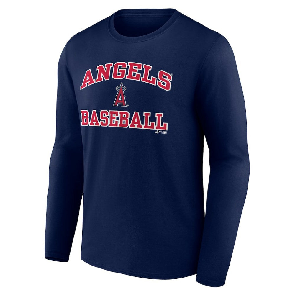 Los Angeles Angels Logo Athletic Heart & Soul Long Sleeve T-Shirt - Navy