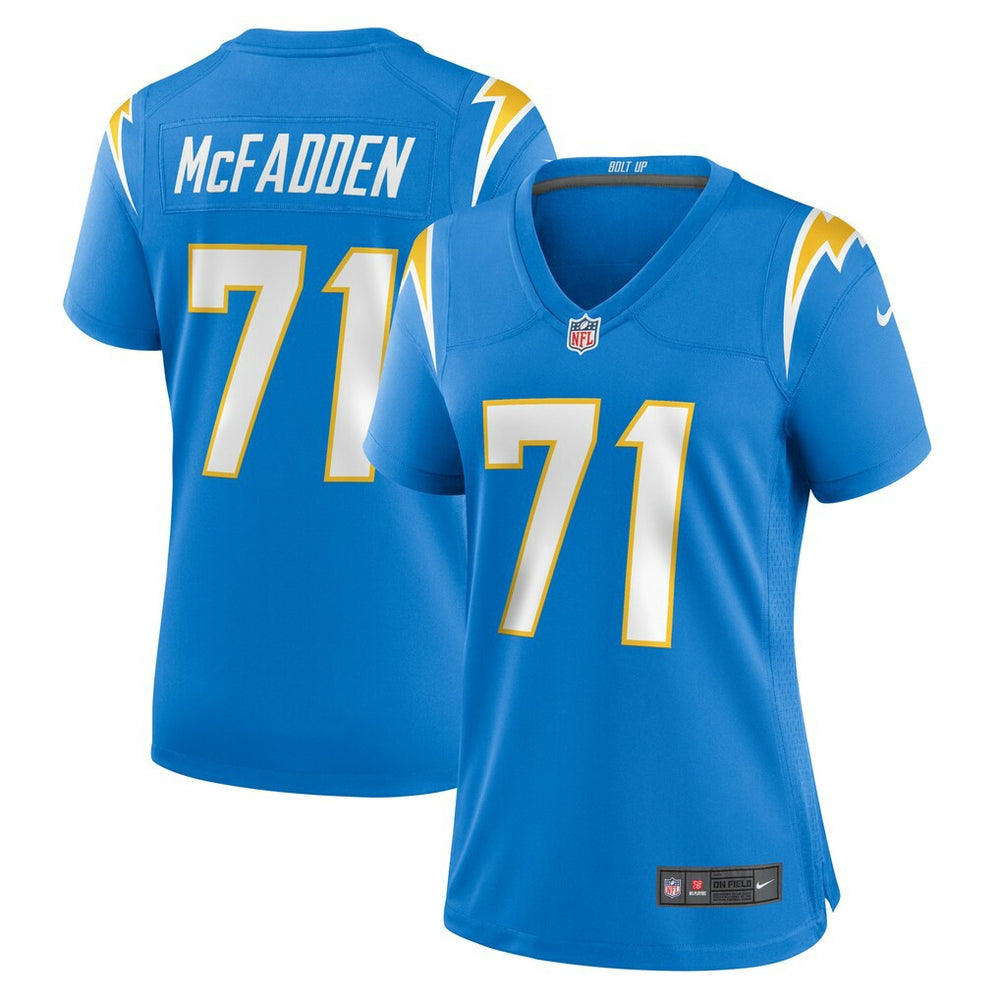 Jordan McFadden Los Angeles Chargers Women's Team Game Jersey - Powder Blue | Nike sale