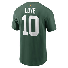 Jordan Love Green Bay Packers Player Name & Number T-Shirt - Green | Nike on sale