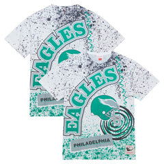 Philadelphia Eagles Big & Tall Allover Print T-Shirt - White sale