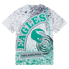 Philadelphia Eagles Big & Tall Allover Print T-Shirt - White sale