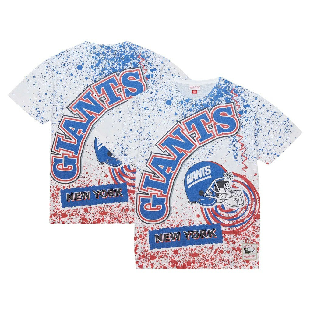 New York Giants Big & Tall Allover Print T-Shirt - White sale