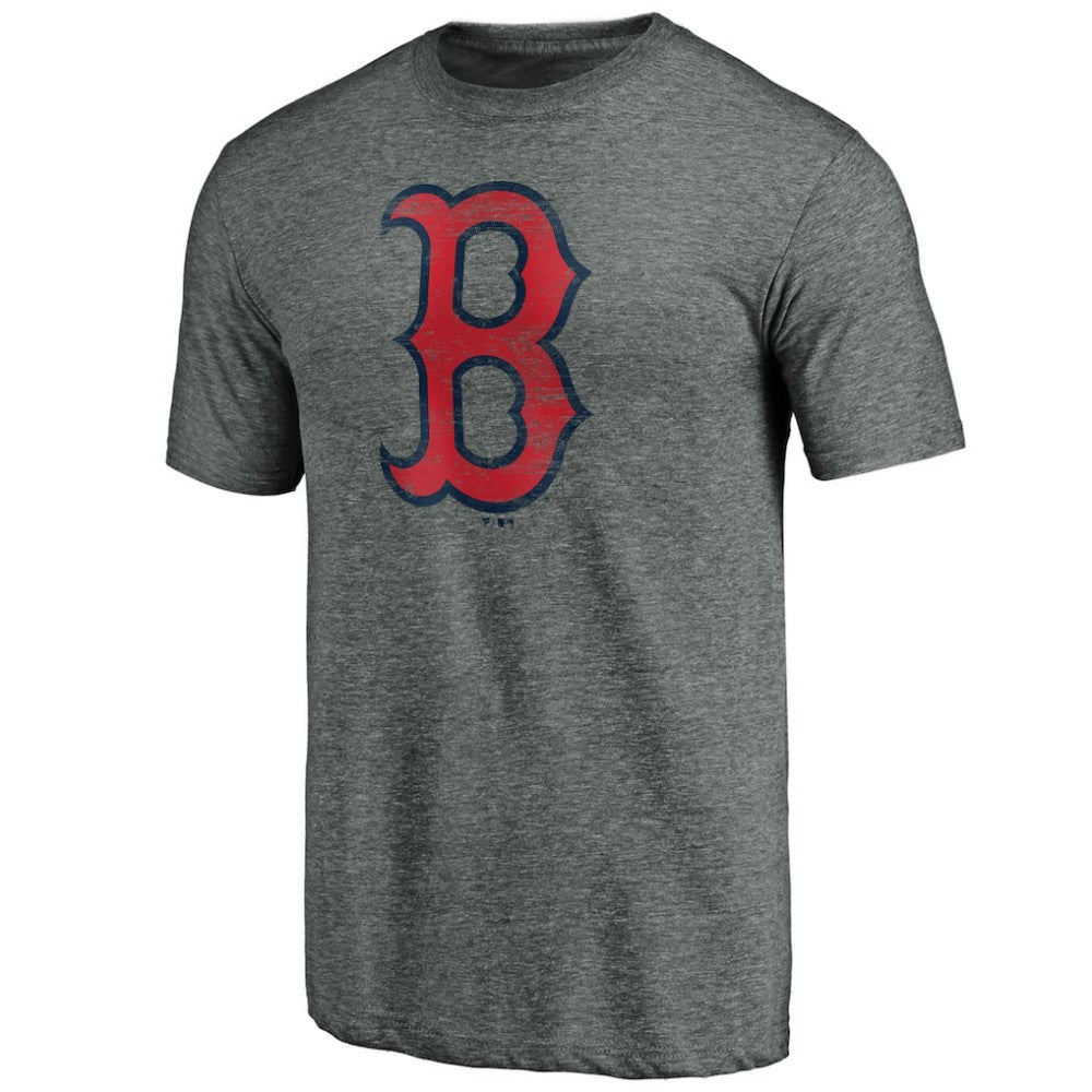 Boston Red Sox Official Logo Tri-Blend T-Shirt - Heather Gray