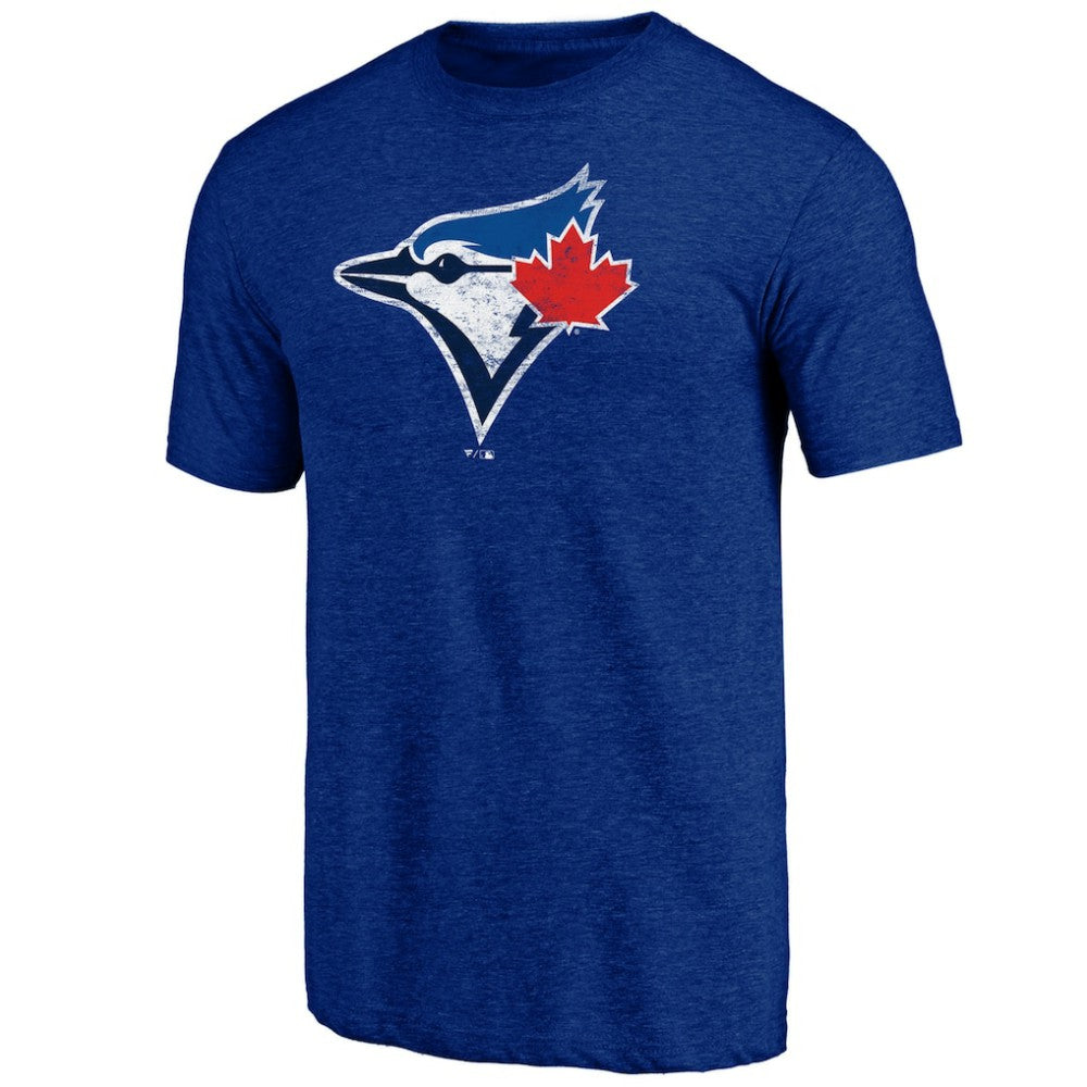 Toronto Blue Jays Official Logo Tri-Blend T-Shirt - Heather Royal