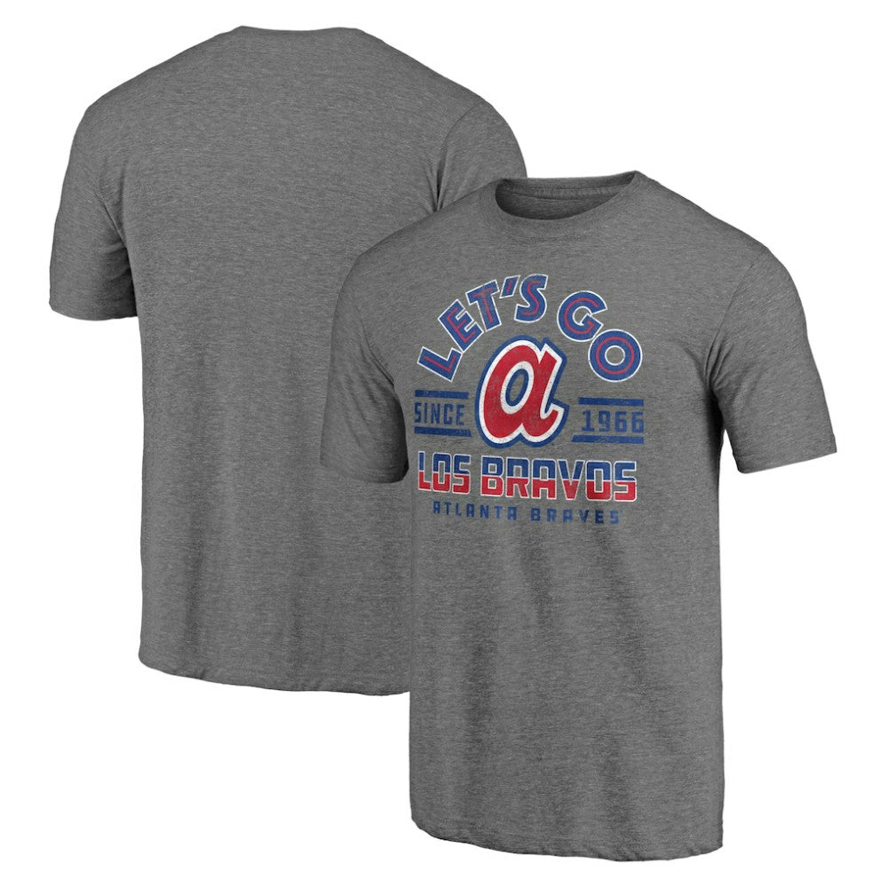 Atlanta Braves Hometown Collection The Bravos Tri-Blend T-Shirt - Heather Gray