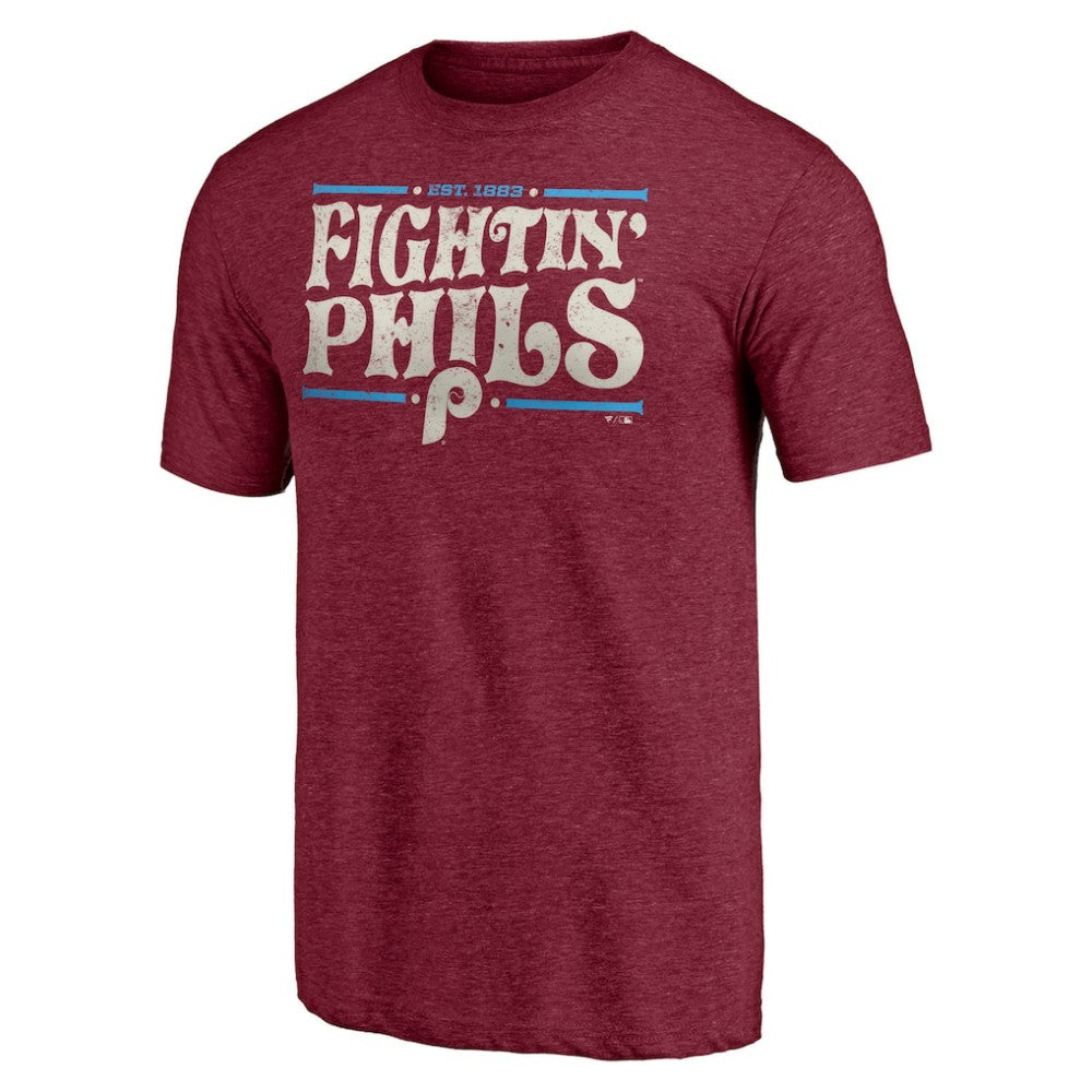 Philadelphia Phillies Hometown Collection Fightin' Phils Tri-Blend T-Shirt - Burgundy