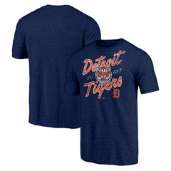 Detroit Tigers Hometown Collection Roar Tri-Blend T-Shirt - Heather Navy
