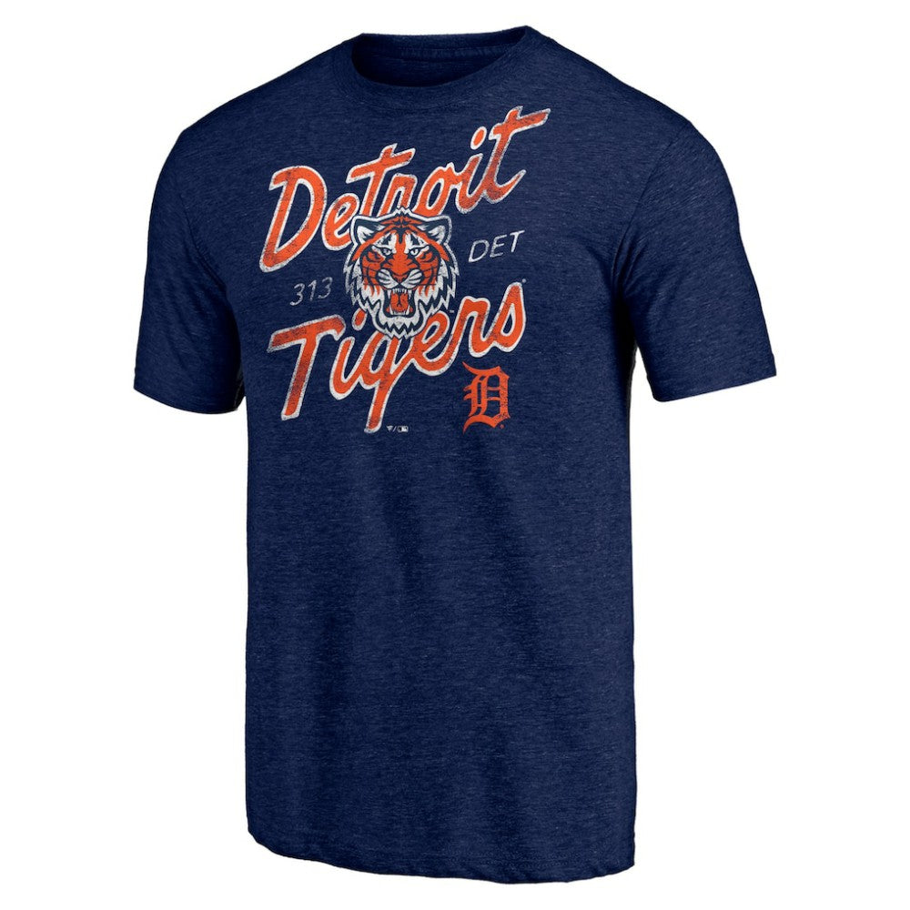 Detroit Tigers Hometown Collection Roar Tri-Blend T-Shirt - Heather Navy