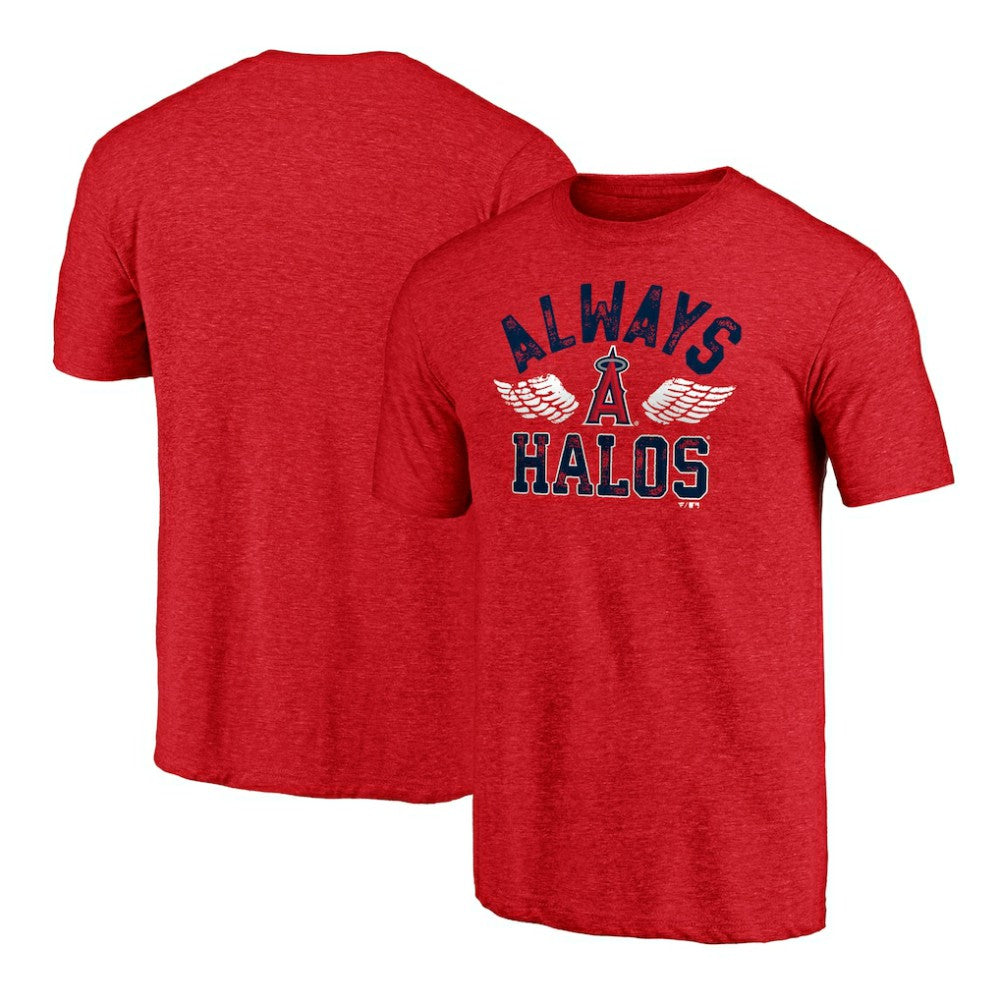 Los Angeles Angels Hometown Collection Always Halos Tri-Blend T-Shirt - Heather Red