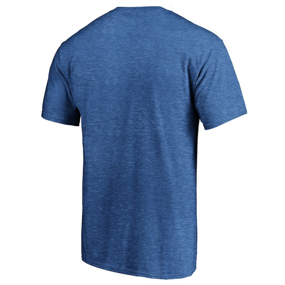 Chicago Cubs Cooperstown Collection Throwback Logo Tri-Blend T-Shirt - Heather Royal