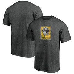 Pittsburgh Pirates Cooperstown Collection Throwback Logo Tri-Blend T-Shirt - Heather Charcoal