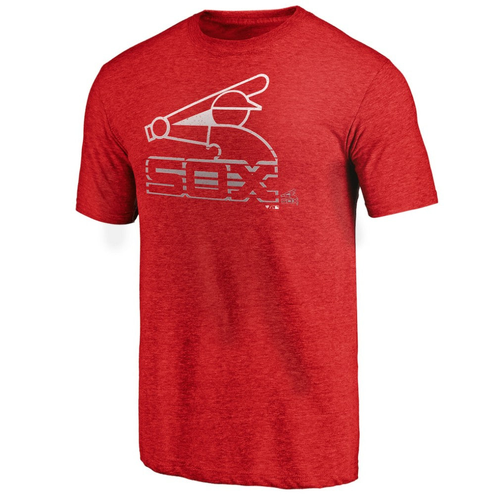 Chicago White Sox Cooperstown Collection Logo Tri-Blend T-Shirt - Heather Red