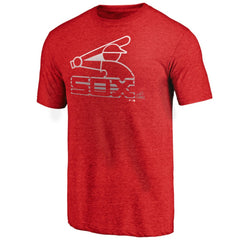 Chicago White Sox Cooperstown Collection Logo Tri-Blend T-Shirt - Heather Red