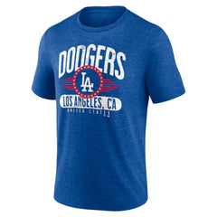 Los Angeles Dodgers Badge of Honor Tri-Blend T-Shirt - Heather Royal