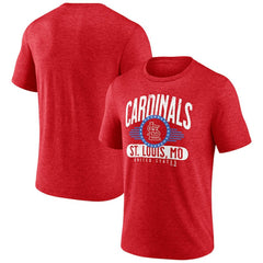 St. Louis Cardinals Badge of Honor Tri-Blend T-Shirt - Heather Red