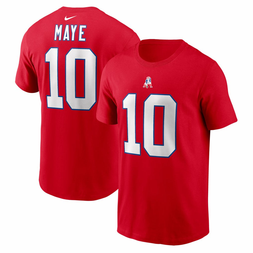 Drake Maye New England Patriots Name & Number T-Shirt - Red | Nike cheap