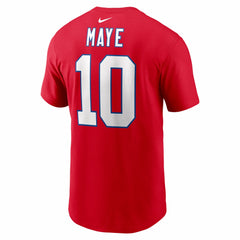 Drake Maye New England Patriots Name & Number T-Shirt - Red | Nike cheap